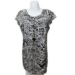 Joie 100% Silk Dress Black White L